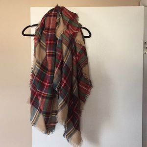 Plaid Blanket Scarf